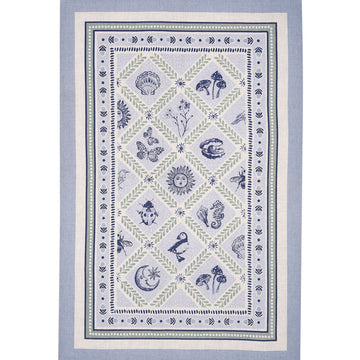Coastal Treasures Cotton Tea Towel - Blue