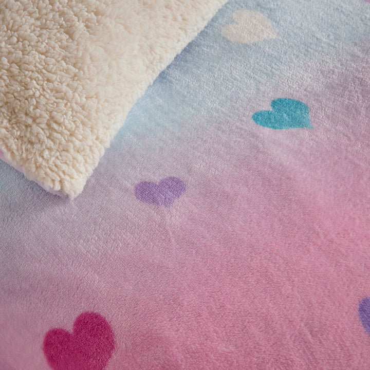 Bedlam Cosy Ombre Heart Duvet Cover Set - Multi - Williamsons Factory Shop
