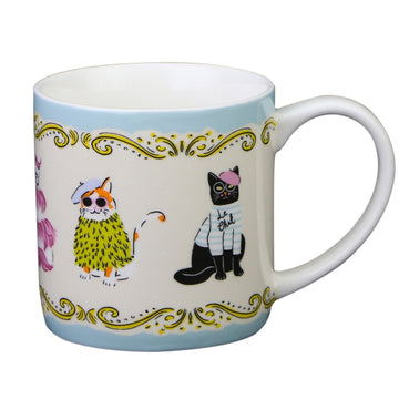 Cool Cats Bone China Mug - Multi