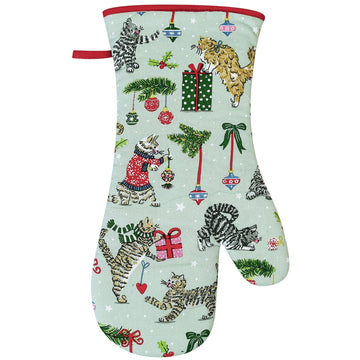 Christmas Cats Gauntlet - Seafoam
