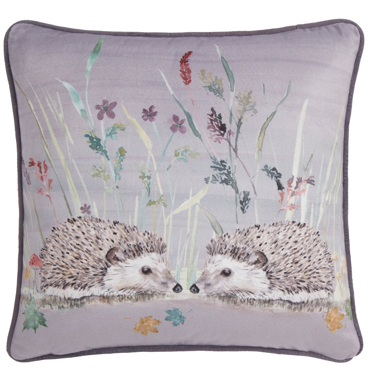 D & D Lodge Colville Hedgehog Cushion - Grey