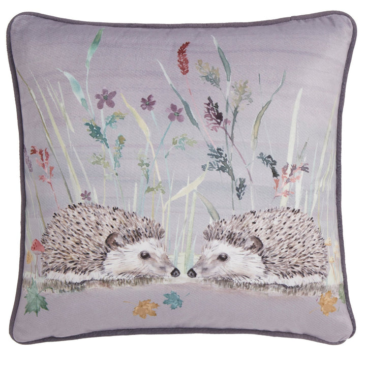 D & D Lodge Colville Hedgehog Cushion - Grey - Williamsons Factory Shop
