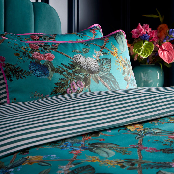 Laurence Llewelyn-Bowen Cotswold Fantasia Duvet Cover Set - Teal - Williamsons Factory Shop
