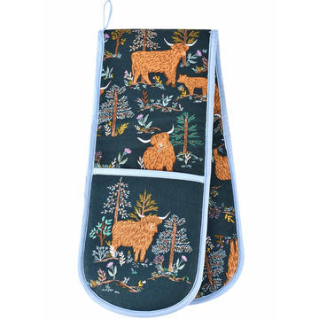 Connie the Cow Double Oven Glove - Navy