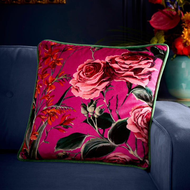 Laurence Llewelyn-Bowen Cotswold Fantasia Dawn Cushion - Pink - Williamsons Factory Shop