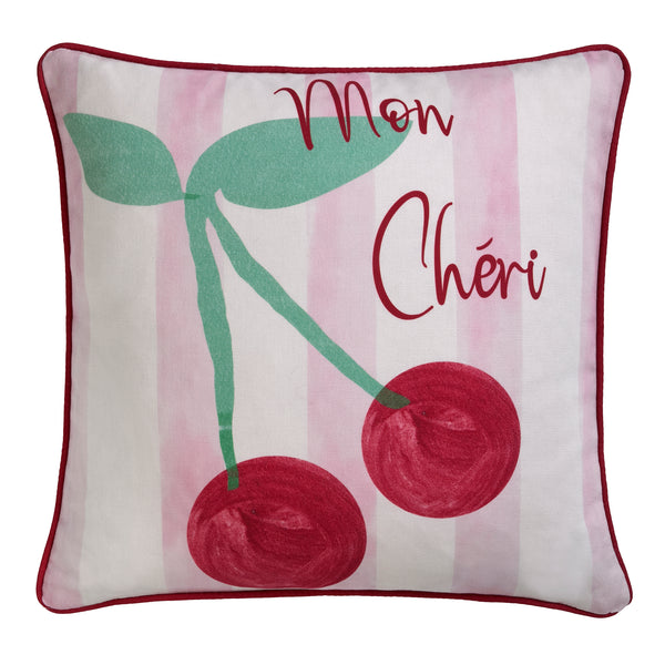 Fusion Cherry Cushion - Pink - Williamsons Factory Shop