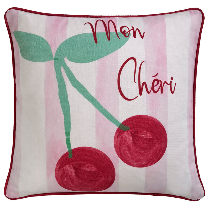 Fusion Cherry Cushion - Pink - Williamsons Factory Shop