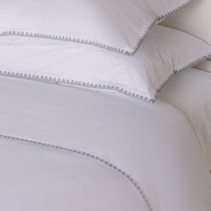 Cascais Percale 400TC Duvet Cover - Grey - Williamsons Factory Shop