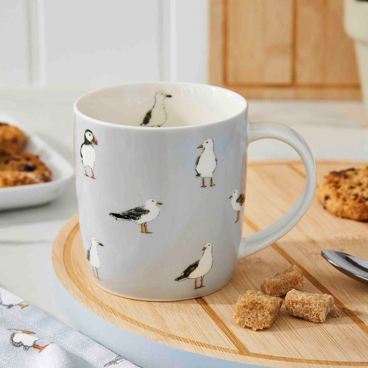 Coastal Birds Barrel Mug - Williamsons Factory Shop