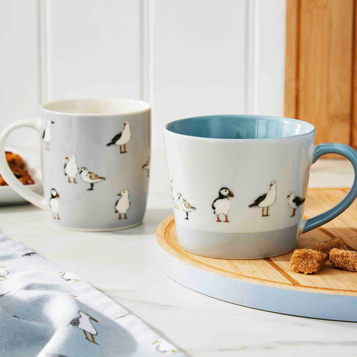 Coastal Birds Barrel Mug - Williamsons Factory Shop