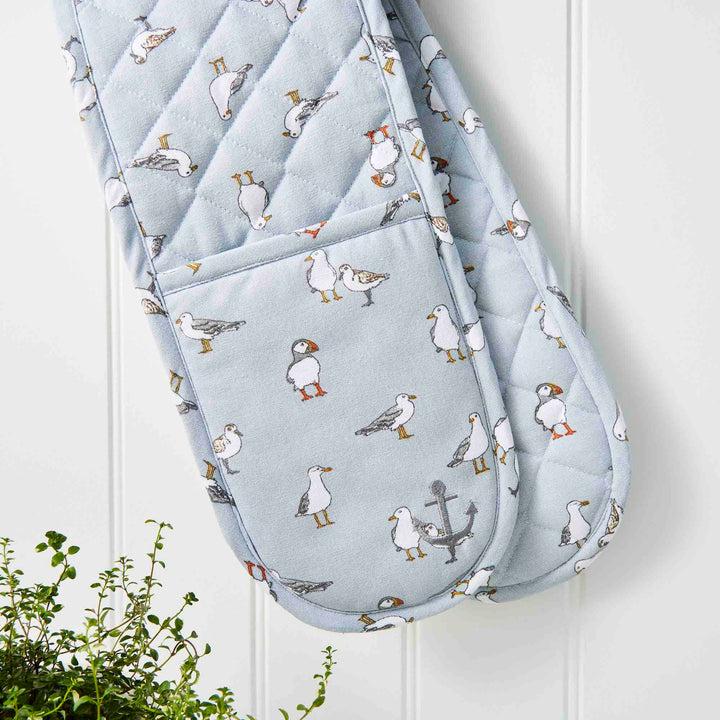 Coastal Birds Double Oven Glove - Williamsons Factory Shop