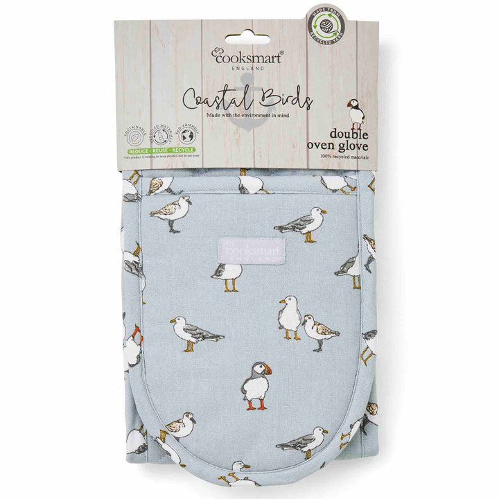 Coastal Birds Double Oven Glove - Williamsons Factory Shop
