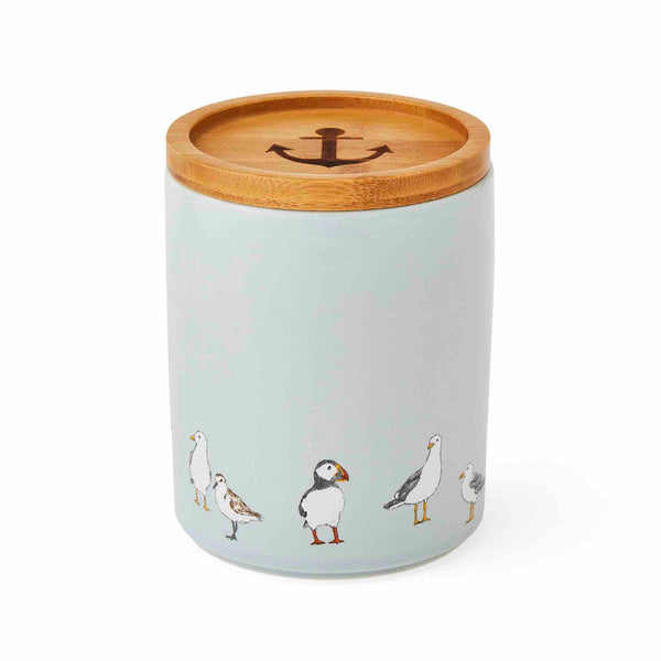 Coastal Birds Medium Ceramic Canister - Williamsons Factory Shop