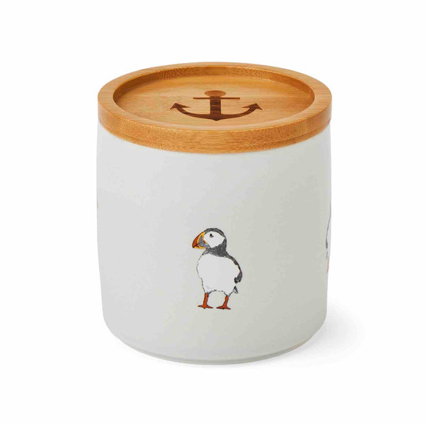 Coastal Birds Small Ceramic Canister - Williamsons Factory Shop