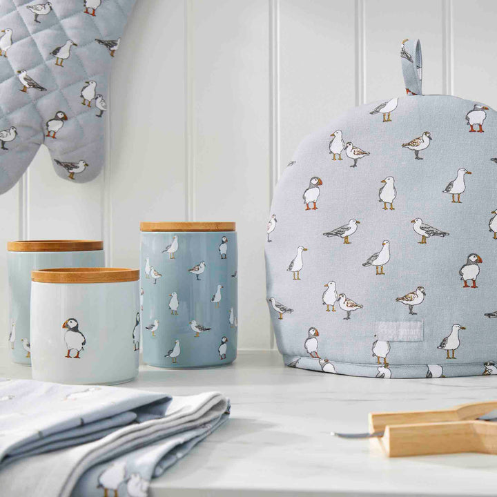 Coastal Birds Large Ceramic Canister - Williamsons Factory Shop