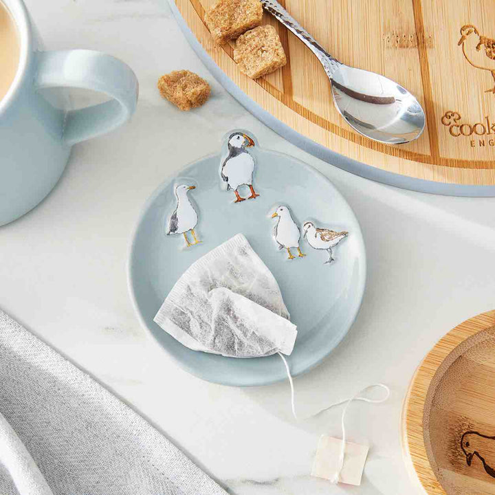 Coastal Birds Ceramic Tea Bag Tidy - Williamsons Factory Shop