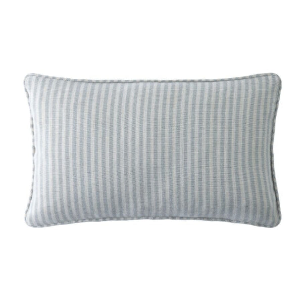 Laura Ashley Cornish Chenille Stripe Cushion - Slate Blue