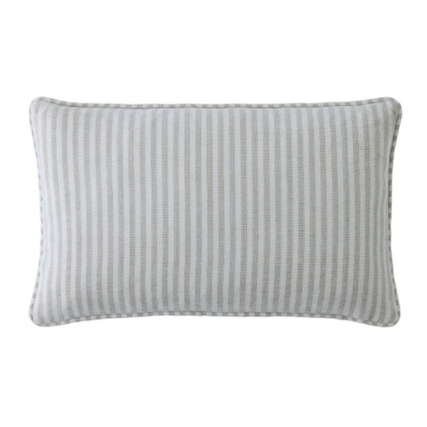 Laura Ashley Cornish Chenille Stripe Cushion - Natural