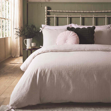 Laura Ashley Cornish Stripe Duvet Cover Set - Natural