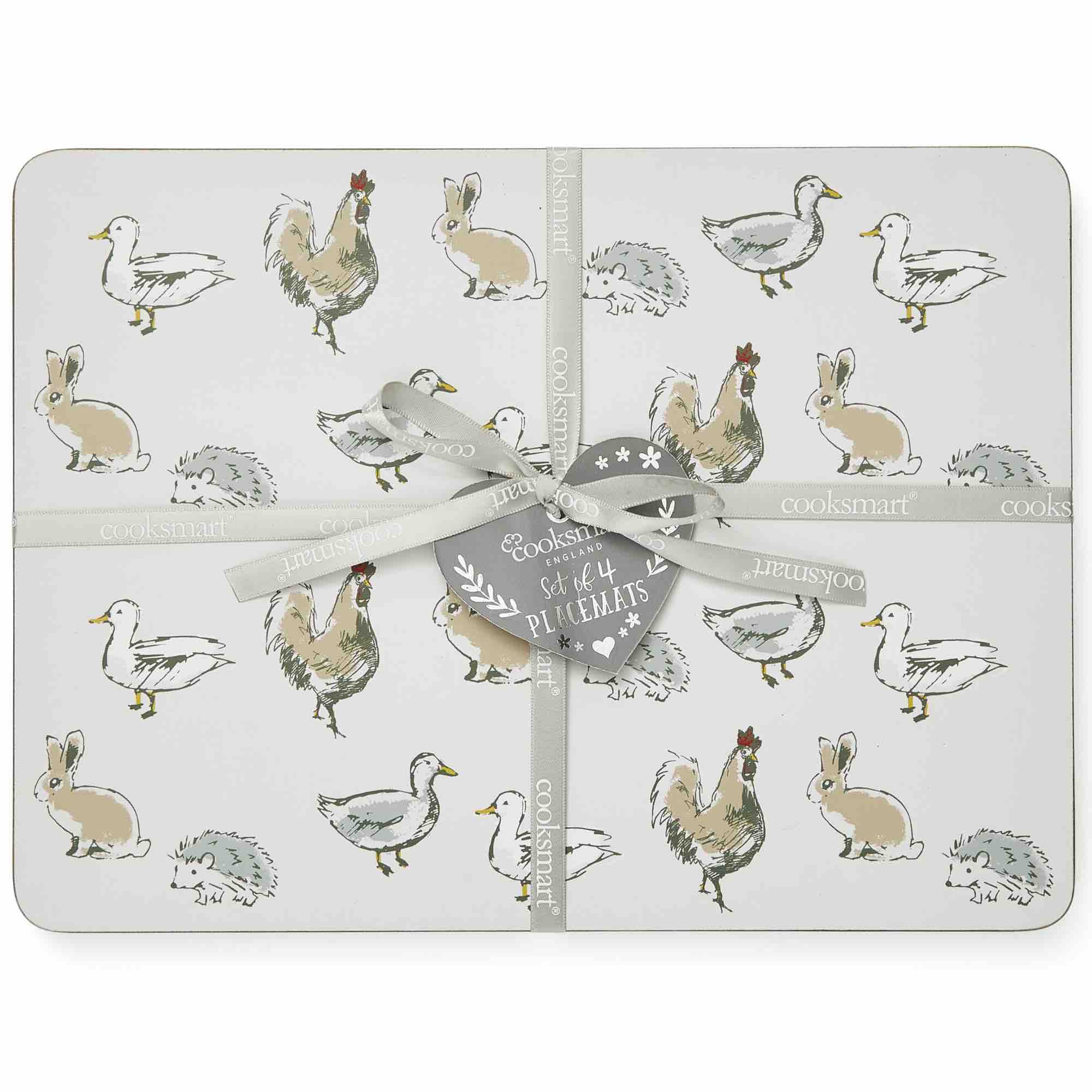 Country Animals Pack of 4 Placemats