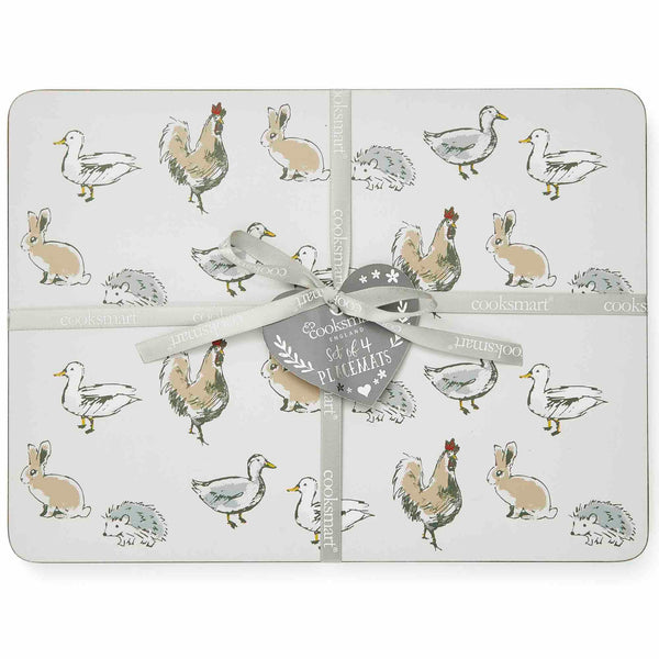 Country Animals Pack of 4 Placemats