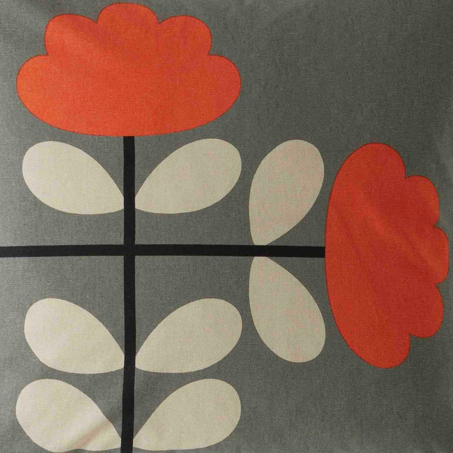 Orla Kiely Cut Stem Filled Cushion - Smoked Tomato