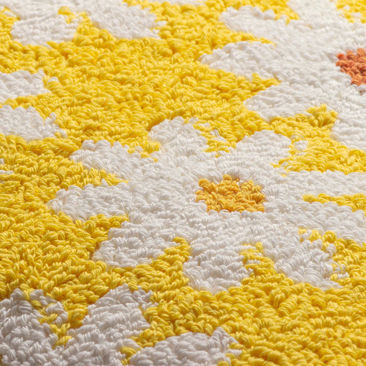Daisy Knitted Cushion Cover-Yellow - Williamsons Factory Shop