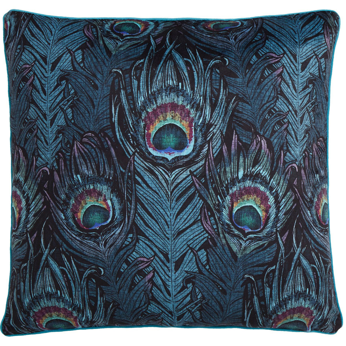 Laurence Llewelyn-Bowen Dandy Peacock Cushion - Teal