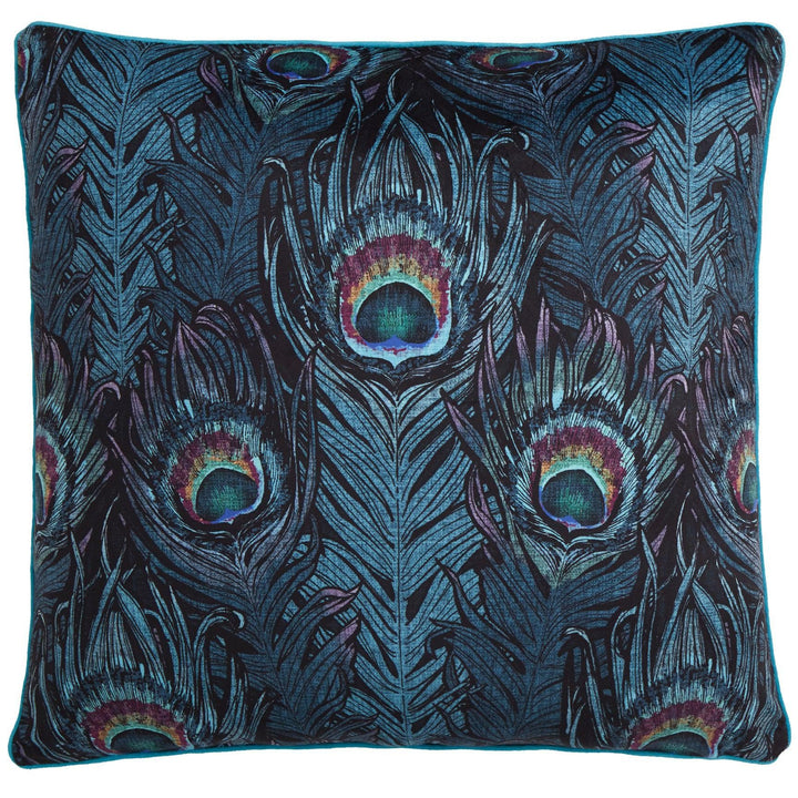 Laurence Llewelyn-Bowen Dandy Peacock Cushion - Teal - Williamsons Factory Shop