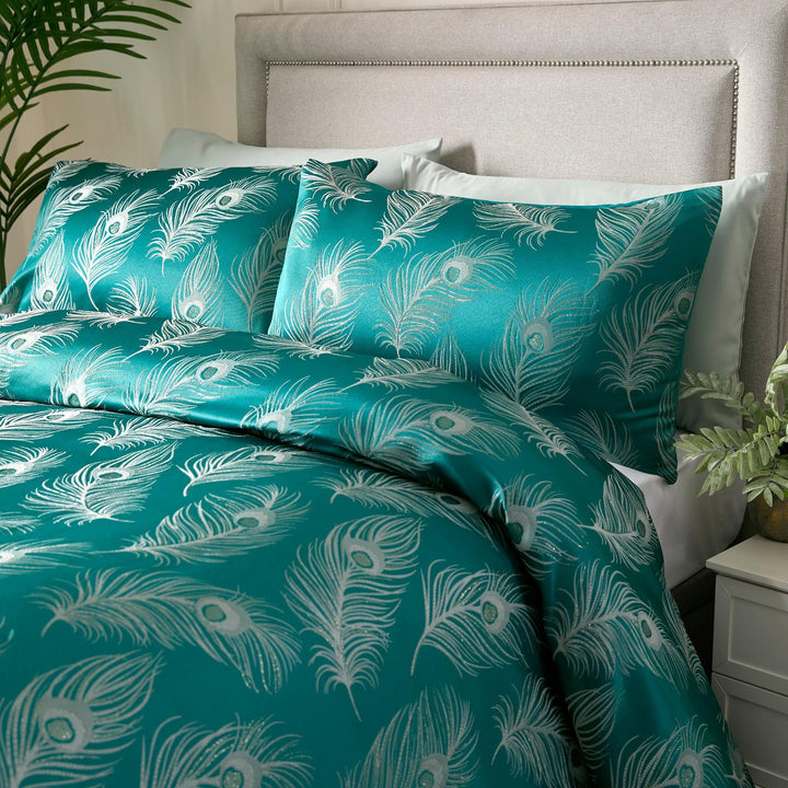 Laurence Llewelyn-Bowen Dandy Duvet Cover Set - Teal - Williamsons Factory Shop
