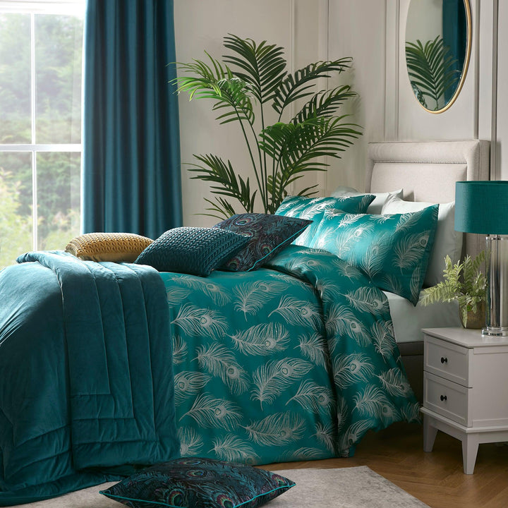 Laurence Llewelyn-Bowen Dandy Duvet Cover Set - Teal - Williamsons Factory Shop