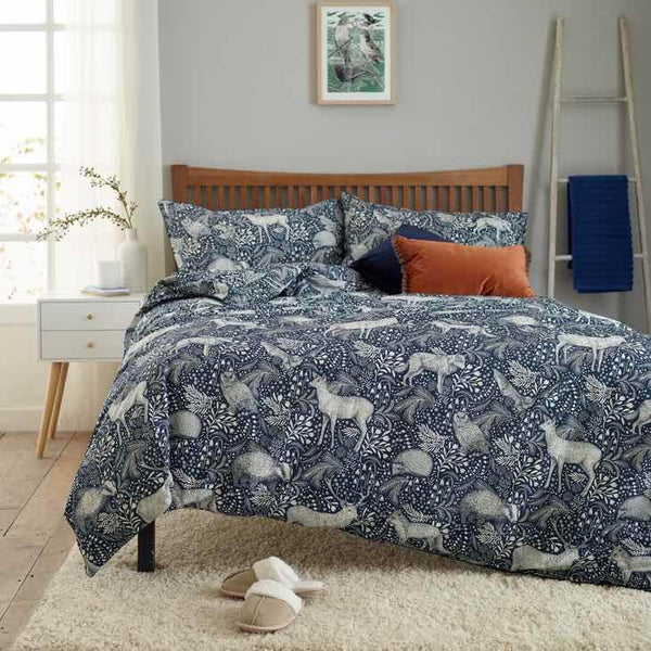 Deyongs 1846 Woodland Folk Duvet Cover Set - Navy