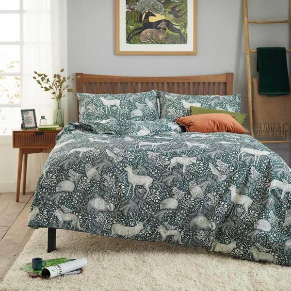 Deyongs 1846 Woodland Folk Duvet Cover Set - Green