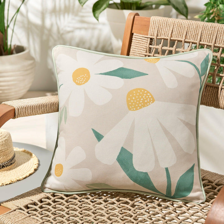 Fusion Daisy Cushion - Natural - Williamsons Factory Shop