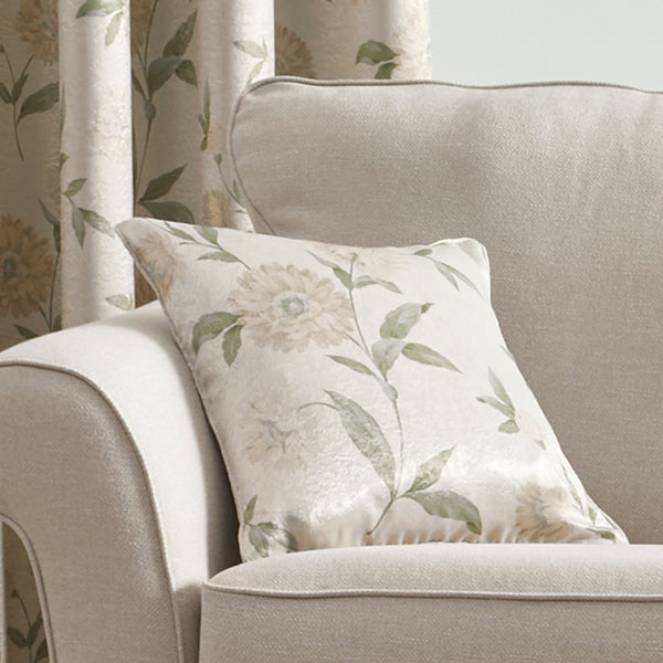 Dreams & Drapes Dahlia Cushion - Natural - Williamsons Factory Shop
