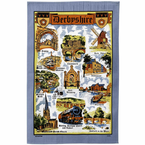 Derbyshire Cotton Tea Towel - Williamsons Factory Shop