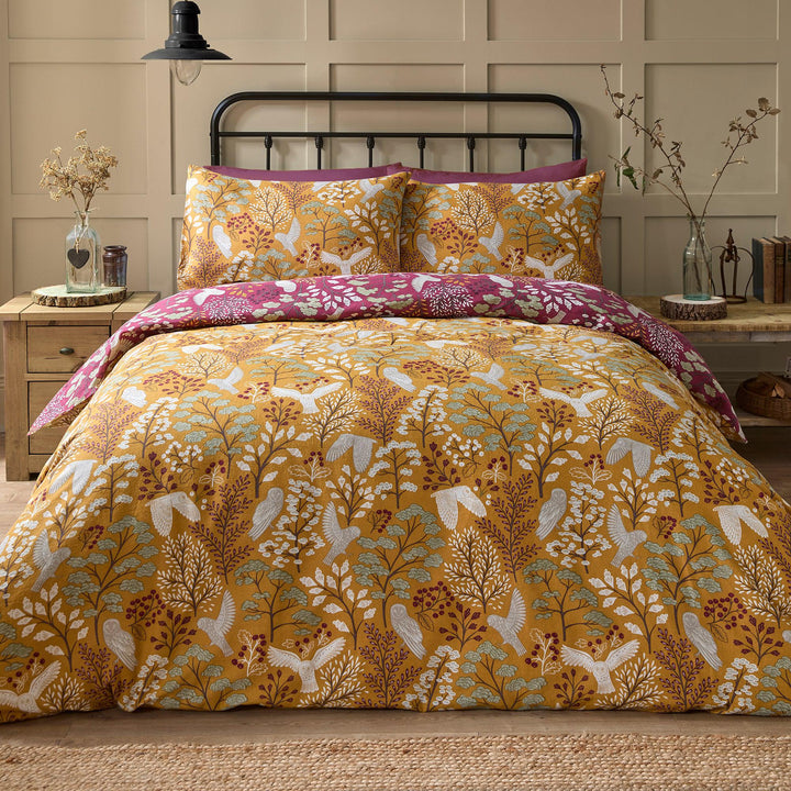 D & D Lodge Enchanted Duvet Cover Set - Gold - Williamsons Factory Shop