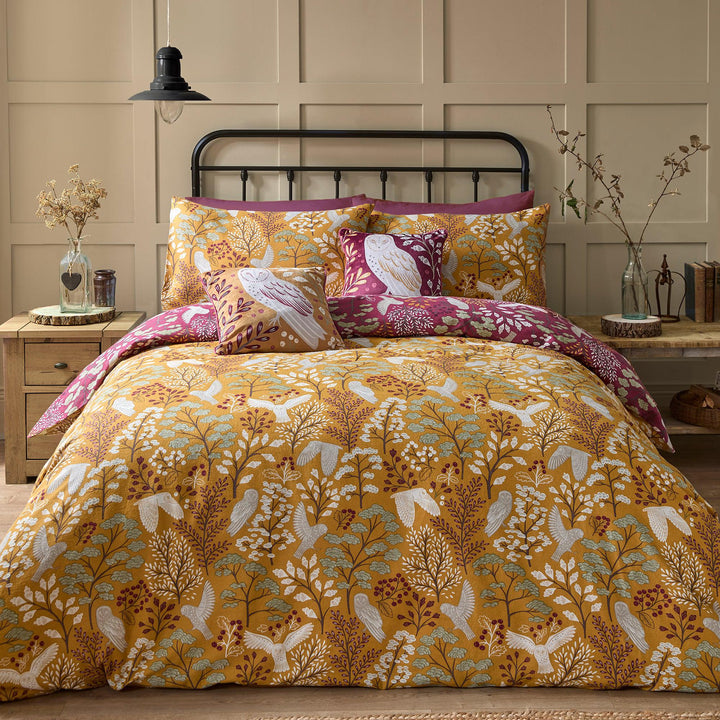 D & D Lodge Enchanted Duvet Cover Set - Gold - Williamsons Factory Shop