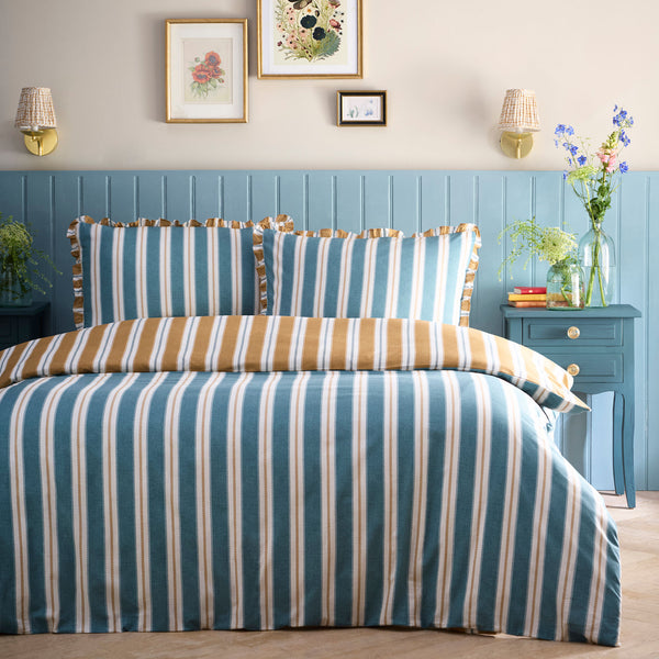Appletree Eloise Stripe Duvet Cover Set -  Teal