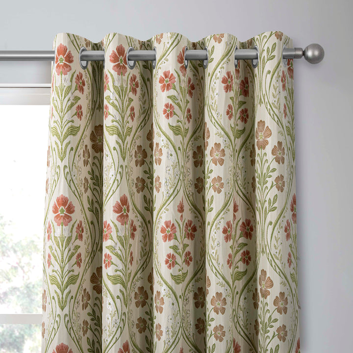 Curtina Estelle Eyelet Curtains - Natural - Williamsons Factory Shop