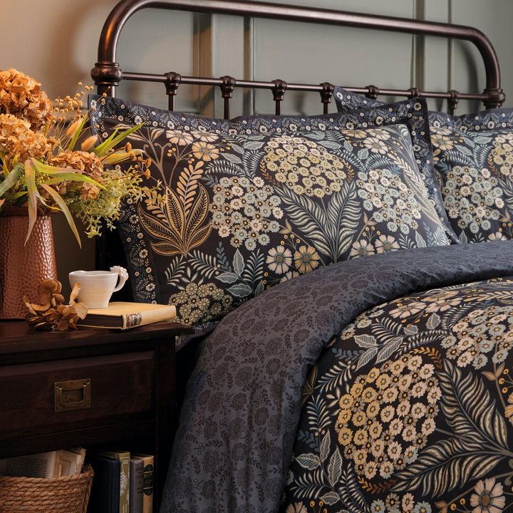 Appletree Heritage Evelina Duvet Cover Set - Navy - Williamsons Factory Shop