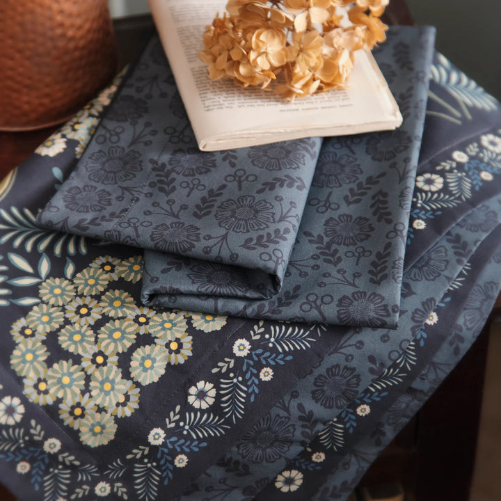 Appletree Heritage Evelina Duvet Cover Set - Navy - Williamsons Factory Shop