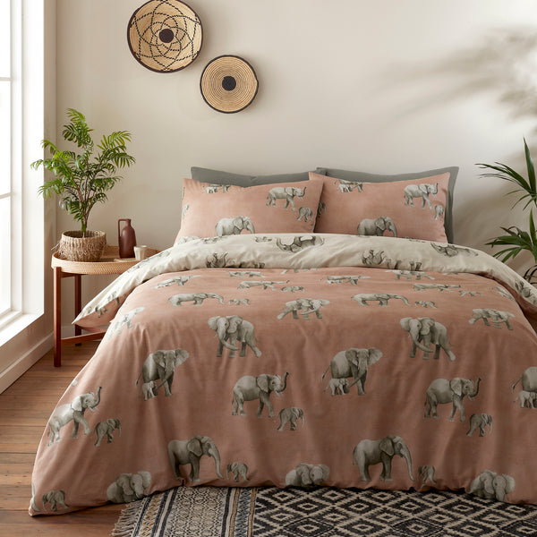 Fusion Ella the Elephant Duvet Cover Set - Natural - Williamsons Factory Shop