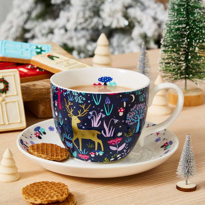 Enchanted Christmas Cup & Saucer Set - Williamsons Factory Shop