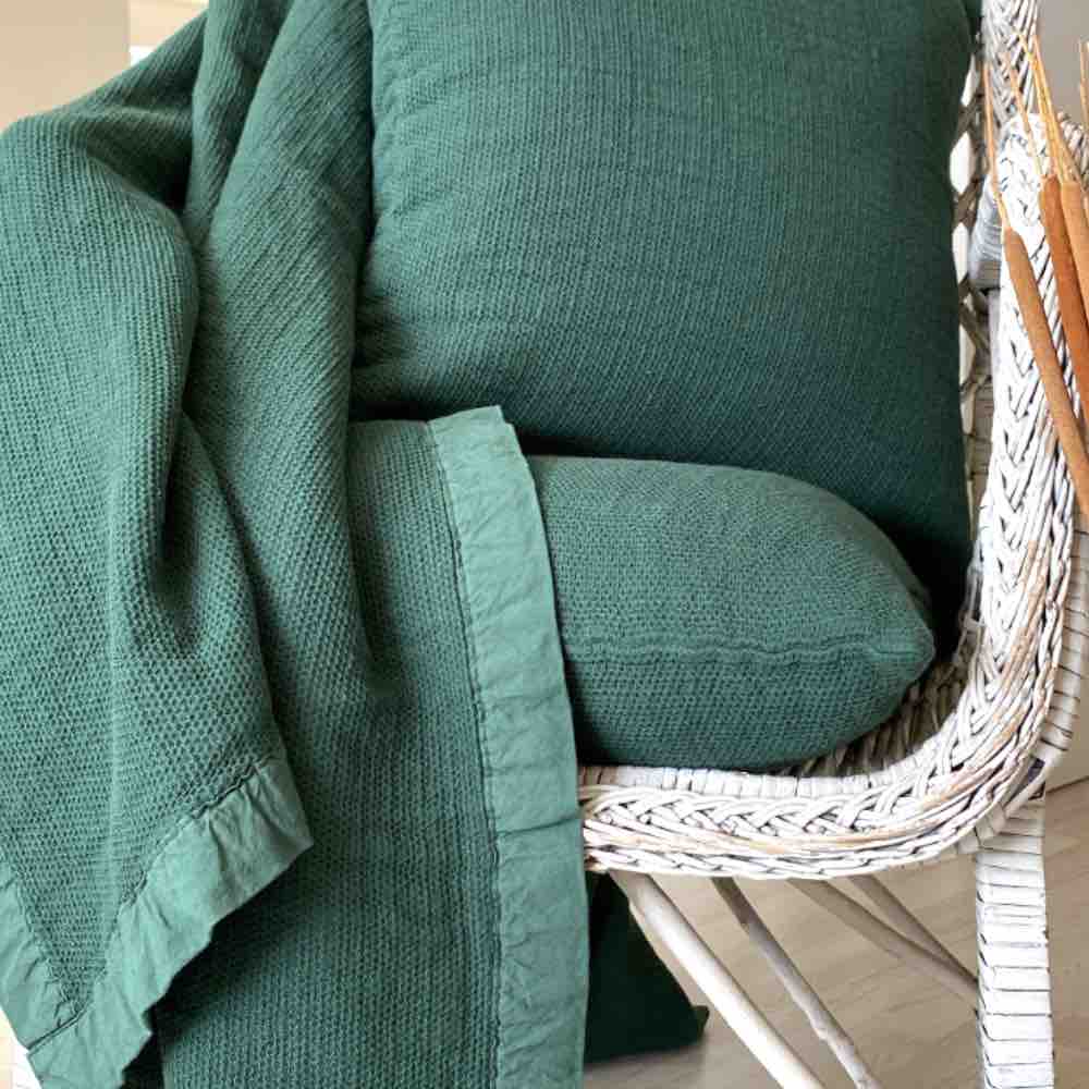 Eton Cotton Throw - Green