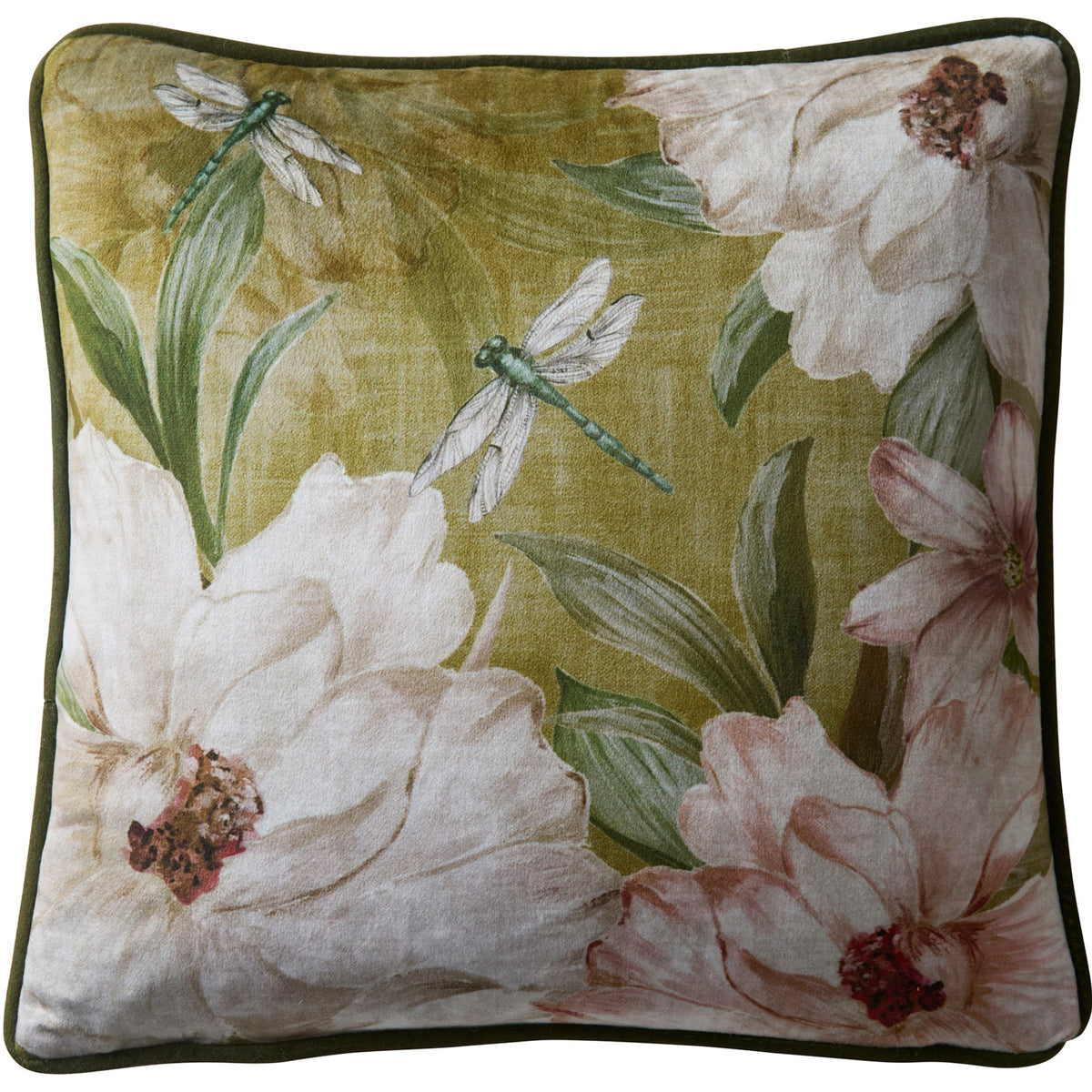 Appletree Heritage Fiorella Cushion - Olive