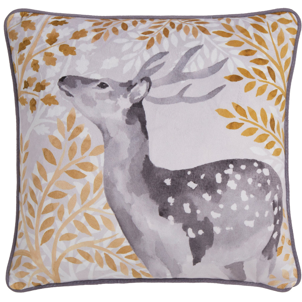 D & D Lodge Forest Animals Cushion - Grey