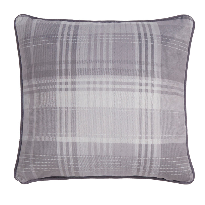 D & D Lodge Forest Animals Cushion - Grey - Williamsons Factory Shop