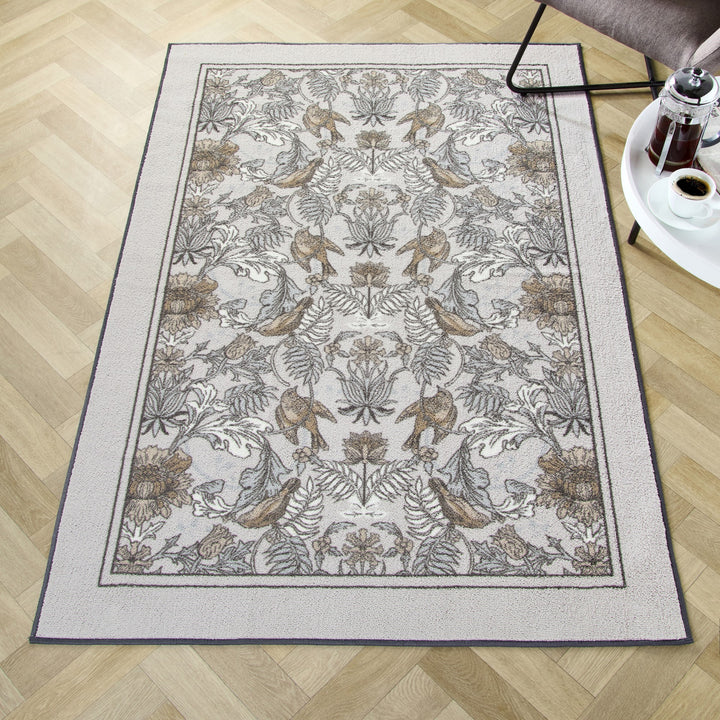 D & D Finch & Flower Washable Rug - Natural - Williamsons Factory Shop