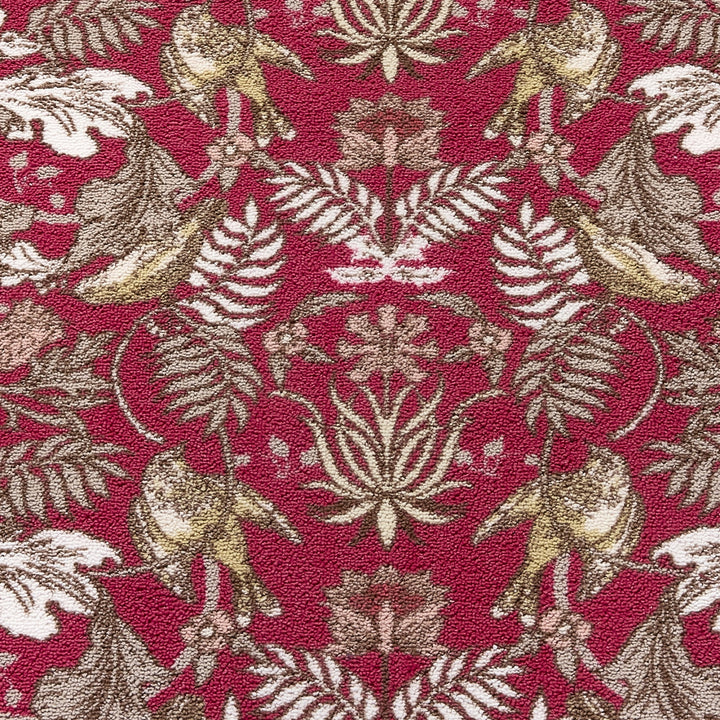 D & D Finch & Flower Washable Rug - Red - Williamsons Factory Shop